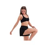 Fancy&Dancy Kadın Siyah Yüksek Bel Spor Şort Etek - Bel Kontrolü Olan Yoga Koşu Fitness Şort Etekleri – ŞortEtek (Siyah, Small)