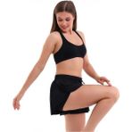 Fancy&Dancy Kadın Yüksek Bel Spor Şort Etek - Bel Kontrolü Olan Yoga Koşu Fitness Şort Etekleri – ŞortEtek - Siyah