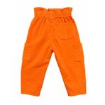 FancyKids Kız Çocuk Pantolon Açık Kargo Cepli Turuncu (Turuncu, 12-18 Ay)
