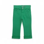 FancyKids Kız Çocuk Pantolon Kot Kumaş Yeşil (Yeşil, 9-12 Ay)