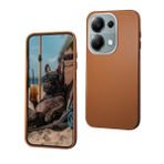 FANFO Xiaomi Redmi Note 13 Pro 4G / Poco M6 Pro 4G için ultra ince kılıf, cep telefonu kılıfı, darbeye ve çizilmeye karşı dayanıklı, TPU parmak izi önleyici koruyucu kılıf, turuncu