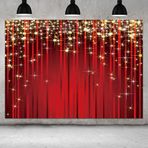 Fanghui Altın Yıldızlı Kırmızı Fotoğraf Afiş Glitter Altın Yıldız Çizgili Fotoğrafçılık Işıltılı Kırmızı Halı Perde Fon Malzemeleri Noel Hollywood VIP Hint Doğum Günü Partisi Dekorasyon Arka Plan 5x3 FT
