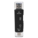 Fangxuee 5-in-1 Çok Fonksiyonlu OTG Kart Okuyucu Micro-SD/SD Kart/USB Okuyucu Desteği TF Android Tip-c Telefon/Bilgisayar/Tip-c Evrensel