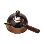 Fangxuee 500 ml kolu su ısıtıcısı indüksiyon Samll kahve süt çaydanlık 304 paslanmaz çelik açık su kazanı Drinkware gaz bronz