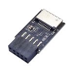 Fangxuee Anakart USB2.0 9Pin - TYPE-C A-KEY Ön Konnektör Dönüştürücü USB3.2 TİPE-E Arayüzü Başlık Adaptörü