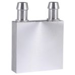 Fangxuee Birincil alüminyum alaşım su soğutma bloğu 40x40mm sıvı su soğutucu ısı emici sistemi gümüş kullanımı PC Laptop CPU