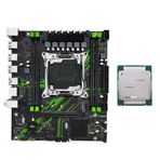 Fangxuee X99 PR9 Anakart LGA 2011-3 Set Kiti E5 2666v3 CPU İşlemci ile 4X DDR4 RAM SATA M.2/NVME M.2 Destekler