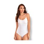 fanilam Berrak Kadın İp Askılı Pamuk Çıtçıtlı (Kancalı) Body - Rahat ve Şık Esnek Body Atlet 2'li Beyaz S