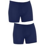 fanilam Yıldız Erkek Likralı Bambu Boxer -nefes Alan Terletmeyen Kumaş 2'li Lacivert 2XL