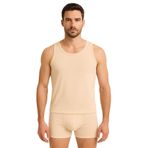 fanilam Yıldız Erkek Ten Rengi Bambu Likralı Atlet Boxer Takım - Terletmeyen Nefes Alan Kumaş Ten XL