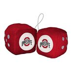 FANMATS 32015 Ohio Eyalet Takımı Renkli Tüylü Zar Dekoru 7,62 cm Set