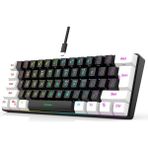 Fanmeng Dizüstü Bilgisayar Ofis Iş Masaüstü Ev Için USB Kablolu Klavye 61 Tuş Rgb Arkadan Aydınlatmalı Bilgisayar/mac Oyun Klavyeleri Siyah (Yurt Dışından)