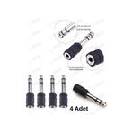 FANO 4 Adet-6,3 mm Stereo Erkek -3,5 mm Dişi Kulaklık Jakı Fişi Ses Stereo Adaptörü, Kulaklık, Enstrüman, Gitar