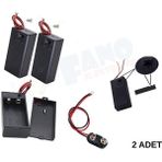 Fano Elektronik -(2 Adet)-9 Volt Pil Yuvası Kapaklı Switchli Aç Kapa özelliği