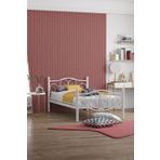 FANO Lale Ferforje Karyola Beyaz Tek Kişilik Metal Yatak 90x190, 90x200, 100x200, 120x190, 120x200