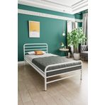 FANO Milas Metal Karyola Beyaz Tek Kişilik Ferforje Yatak 90x190, 90x200, 100x200, 120x190, 120x200