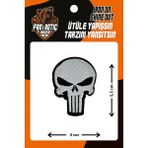 Fantastic 10'lu Paket Ütü Ile Yapışan Dokuma Arma Patch Yama Kurukafa Modeli