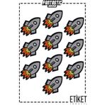 FANTASTIC ARMA 10'lu Paket Ütü Ile Yapışan Dokuma Arma Patch Yama Roket ? Modeli