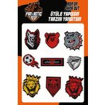 Fantastıc Arma Ütü Ile Yapışan Dokuma Arma Seti Patch Yama Aslan, Kurt, Futbol Topu Modeli