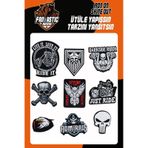 Fantastıc Arma Ütü Ile Yapışan Dokuma Arma Seti Patch Yama Motorcu Set, Kurukafa Modeli