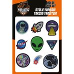 Fantastıc Arma Ütü Ile Yapışan Dokuma Arma Seti Patch Yama Uzay, Nasa, Roket, Astronot, Yıldız, Space Modeli