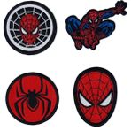 Fantastic Arma Ütü ile Yapışan Dokuma Patch Yama, Spider Seti, Örümcek Desenli Adam Man Patch 4'lü
