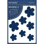 FANTASTIC ARMA Ütü Ile Yapışan Kot Arma Patch Kot Yaması, Denim, Jeans Onarım & Dekoratif amaçlı Çiçek (Koyu Mavi)