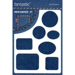 FANTASTIC ARMA Ütü Ile Yapışan Kot Arma Patch Kot Yaması, Denim, Jeans Onarım & Dekoratif Şekiller (Koyu Mavi)