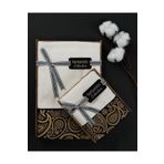 Fantastic Collection Bordürlü İşlemeli Şal Desenli Özel Kadife Hediyelik Havlu Seti