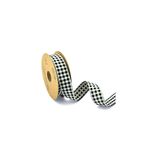 FANTASTIC KURDELE Siyah Beyaz Ekose Desenli Kurdele 2 Cm X 10 M – Hediye Paketleme, Süsleme Ve El Sanatları Için