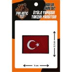 Fantastic Ütü ile Yapışan Dikdörtgen Türk Bayrağı Dokuma Arma Kırmızı 5x3.5 cm Kalite - 1