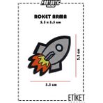 Fantastic Ütü ile Yapışan Dokuma Arma Patch Yama Roket 🚀 Modeli