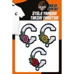 Fantastic Ütü İle Yapışan Dokuma Arma Seti Patch Yama Çiçekli Harfler Modeli C Harfi (3 Adet)