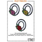 Fantastic Ütü ile Yapışan Dokuma Arma Seti Patch Yama Çiçekli Harfler Modeli Ö Harfi (3 Adet)