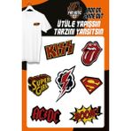 Fantastic Ütü ile Yapışan Dokuma Arma Seti Patch Yama Superman Modeli Fantastıc Arma - . - 001 Siyah
