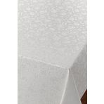 Fantastik Elyaf Astarlı Pvc Masa Örtüsü 140x140cm Silinebilir Sıvı Geçirmez Leke Tutmaz Çiçekli Kabartma Desenli Gri