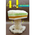 FANTASTİK SANAT ATÖLYESİ All In One - Eşek Sütü, Bal Özü, Pirinç Kepeği Yağı, Aloe Vera Katkılı Kabak Lifli Sabun - 150 Gram