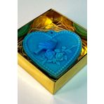FANTASTİK SANAT ATÖLYESİ Dekoratif Hediyelik Akasya Kokulu Kalp Serisi Mavi Dekoratif Banyo Ve El Sabunu - Özel Kutusunda