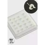 fantastik store BJT67502NTR Kalp Zirkon Taşlı Gümüş Hızma 20 Adet