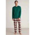 Fantastik Store Nautıca M630 Erkek Uzun Kollu Ekoseli Pijama Takımı - Yeşil