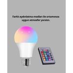 Fantastik Store Rgb Uzaktan Kumandalı LED Ampul 16 Renk Dekoratif Aydınlatma - Lisinya