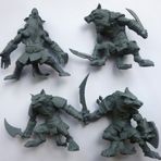 Fantasy Battles Kurt Adam Seti 54 mm 1/32 - 4 Fantezi Figürler Tehnolog Rus Oyuncak Askerler DND minyatürleri