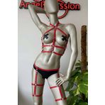 Fantazi Deri Jartiyer Ve Göğüs Harness Takım - Brf272