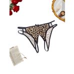 Fantazi İç Giyim Kadın Leopar Desenli Külot Seksi Iç Çamaşırı (Leopar, L)