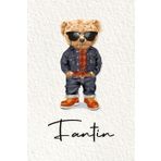 Fantin: Cahier personnalisé avec prénom Fantin | Cadeau d'anniversaire pour enfant, garçon, homme, copain ... | Nounours | 110 pages lignée, Petit Format 6x9 pouces (15,24 x 22,86 cm)