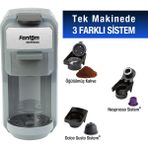 Fantom Mıxpresso Ks 1450 Espresso Makinesi 1800 W Gri Renk Espresso Macchiato İçecek Türü