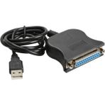 Fanxicm 85 cm USB 1.1 - DB25 Dişi Bağlantı Noktası Yazdırma Dönüştürücü Kablo Lpt Çift Yönlü Paralel Ara Iletişim (Yurt Dışından) - Siyah - 1 m