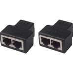 Fanxicm Sıcak Satış Ağ Kablosu RJ45 Bölücüler Hassas Tasarım 1 Ila 2 Ethernet Lan Kablosu Çoğaltıcı RJ45 Ağ Ayırıcı Konnektörler Adaptörü (Yurt Dışından) - Siyah - 1 m