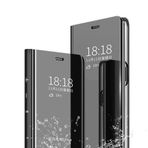 FanYuan LG V60 ThinQ 5G UW için Kılıf, Uyku/Uyanma Fonksiyonlu Ayna Kaplama Kapaklı Kılıf, Katlanır Braket, LG V60 ThinQ 5G UW için Akıllı Telefon Kılıfı (Siyah)