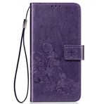 FANYUAN Xiaomi Poco M6 4G için Kılıf, Manyetik Kapaklı Deri Birinci Sınıf Cüzdan Telefon Kılıfı, Kart Yuvalı ve Katlanır Standlı, Xiaomi Poco M6 4G için Kılıf Kapak (Mor)